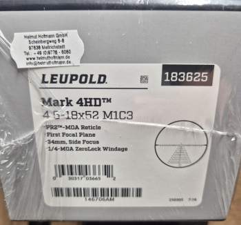 LEUPOLD ZF MARK 4 HD 4,5-18X52MM M1C3 SIDE FOCUS FFP PR2-MOA 34MM