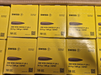 SWISS P .308 Win. LR-1 10,9g 168grs Match 10 Schuss